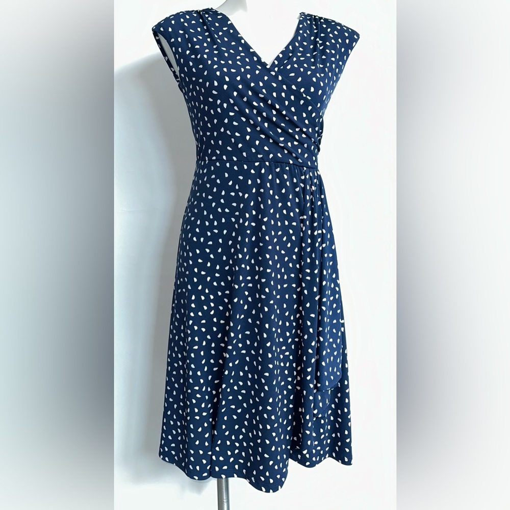 Charter Club Sleeveless Polka Dots Flared Dress